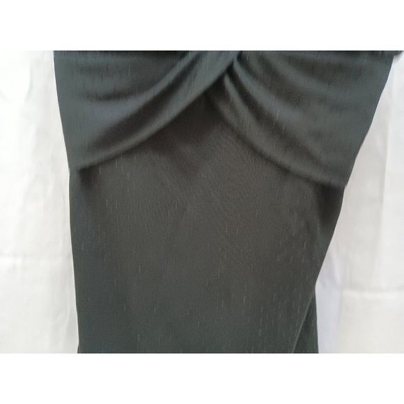 Rampage Black Empire Waist Halter Top Beaded Broach Pleated Bottom Womens Medium - Picture 2 of 14